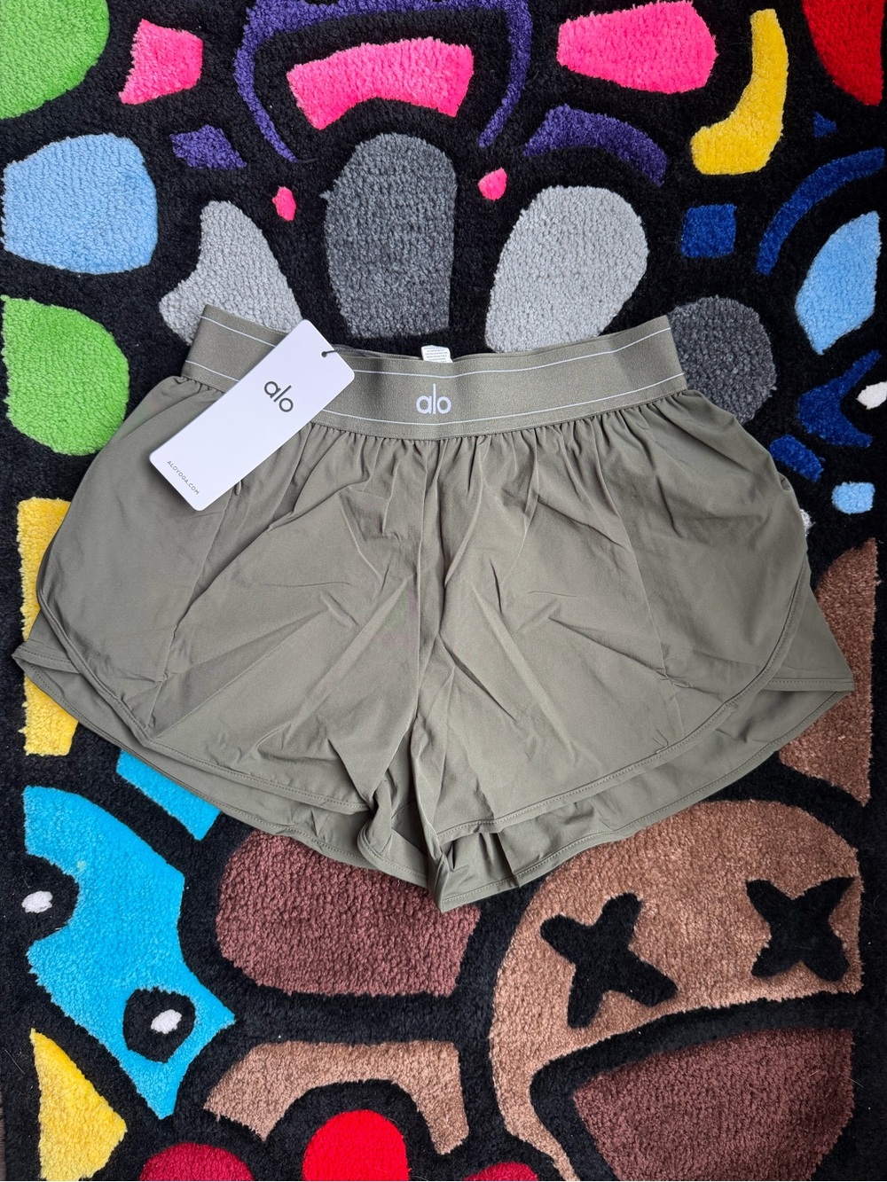 Alo Match Point Shorts Olive Green
